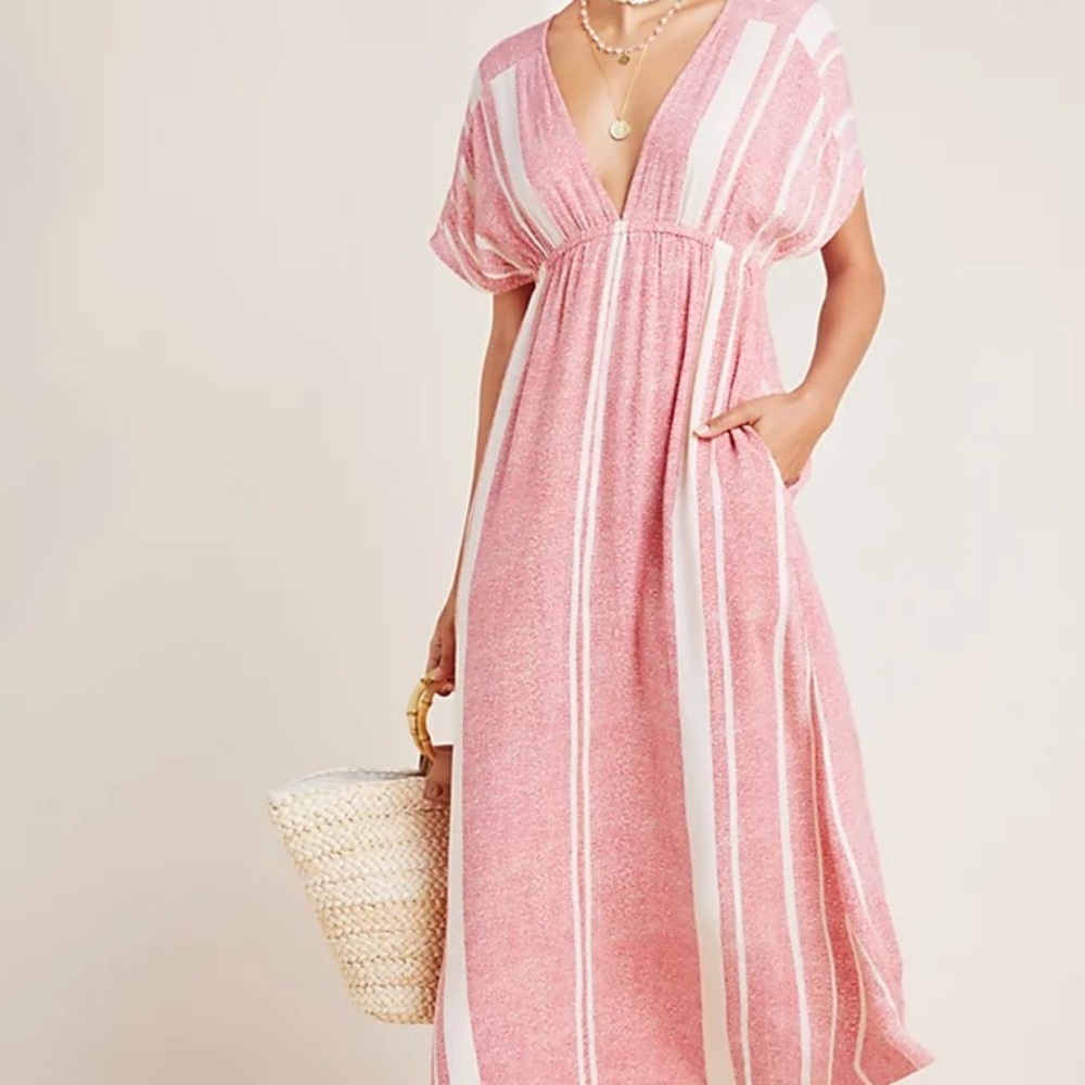Tavik Serena Red & White Cover Up Maxi Dress